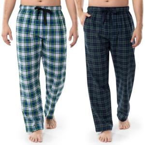 imageFruit of the Loom mens Broadcloth Woven Sleep Pajama PantNavy PlaidGreen