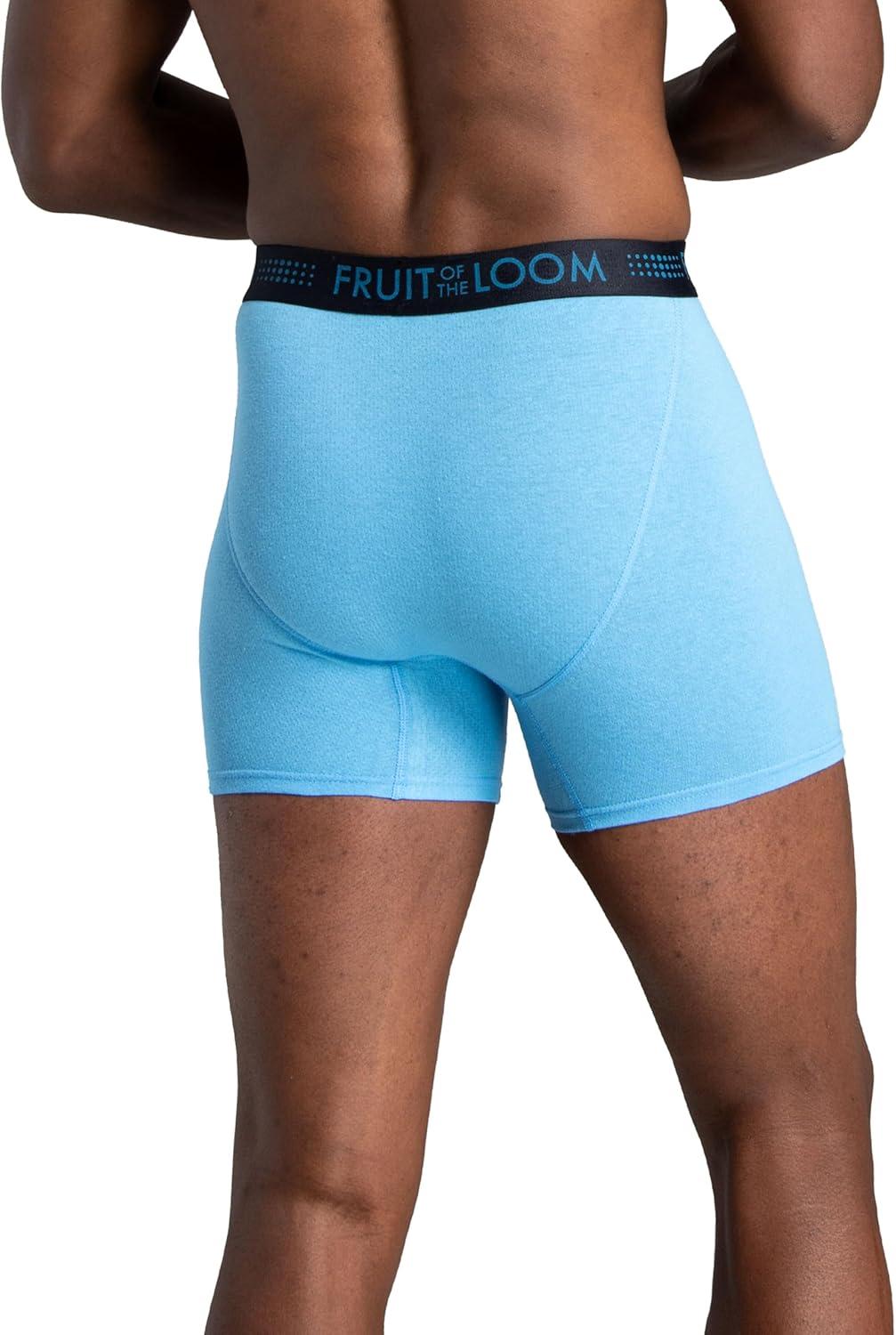 imageFruit of the Loom Mens Breathable Boxer Briefs Moisture Wicking Underwear Assorted Color MultipacksCotton Mesh  Colors May Vary