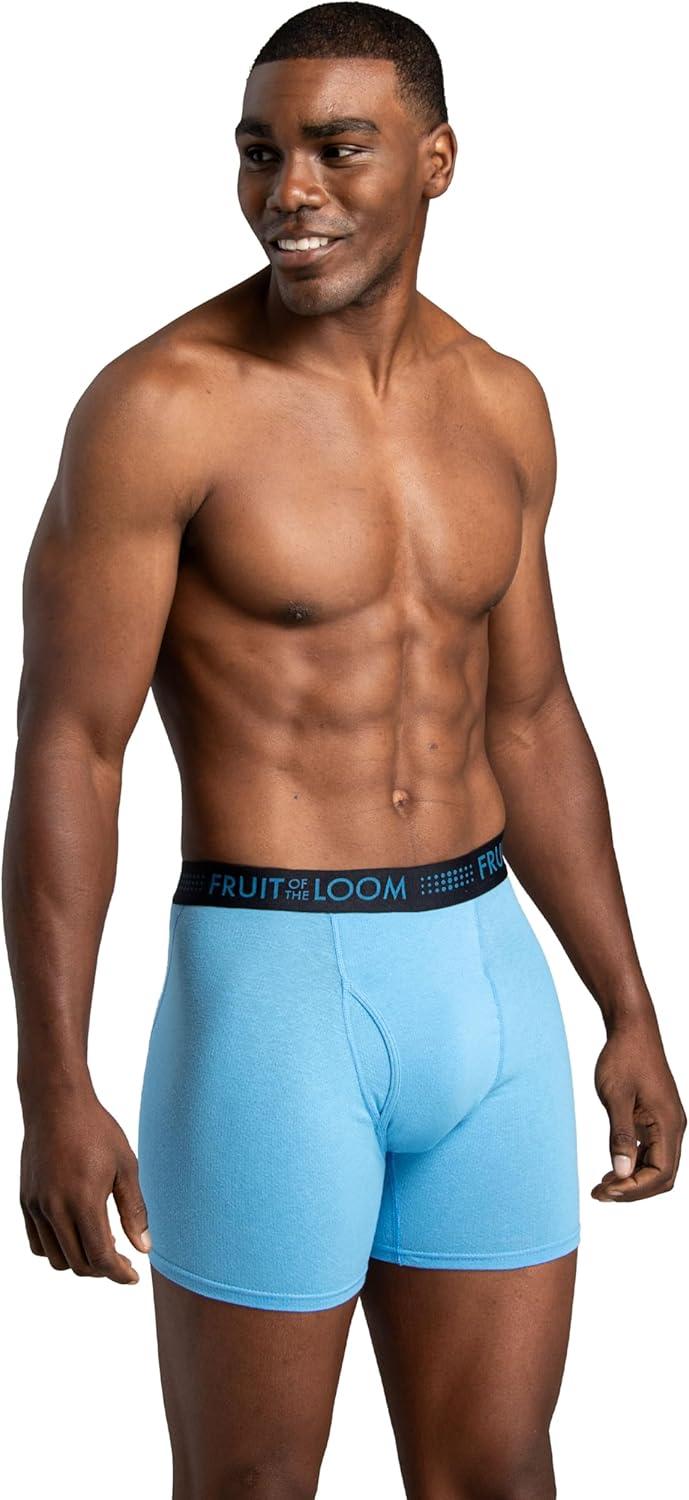 imageFruit of the Loom Mens Breathable Boxer Briefs Moisture Wicking Underwear Assorted Color MultipacksCotton Mesh  Colors May Vary