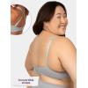 imageFruit of the Loom A Fresh Collection Confidence Booster 2 Pack Womens Seamless Push Up Bras for Lifted ComfortHeather GreyStellar Orchid