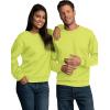 imageFruit of the Loom Eversoft Fleece Crewneck Sweatshirts Moisture Wicking ampamp Breathable Sizes S4X2 Pack  Safety OrangeSafety Green