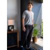 imageFruit of the Loom Mens 360 Stretch 2Pack Jogger Pajama Sleep PantBlackNavy