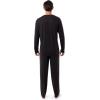 imageFruit of the Loom Mens 360 Stretch Long Sleeve Henley Top and Pant Sleep Pajama SetBlack