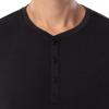 imageFruit of the Loom Mens 360 Stretch Long Sleeve Henley Top and Pant Sleep Pajama SetBlack
