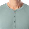 imageFruit of the Loom Mens 360 Stretch Long Sleeve Henley Top and Pant Sleep Pajama SetGreen