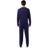 imageFruit of the Loom Mens 360 Stretch Long Sleeve Henley Top and Pant Sleep Pajama SetNavy