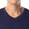 imageFruit of the Loom Mens 360 Stretch Short Sleeve VNeck Top and Pant Sleep Pajama SetNavy