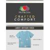 imageFruit of the Loom Womens Crafted Comfort Pima Cotton Short Sleeve TshirtsVneck  2 Pack  NavySea Breeze