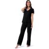 imageFruit of the Loom Womens Short Sleeve Tee and Pant 2 Piece Sleep Pajama SetBlack