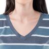 imageFruit of the Loom Womens Short Sleeve Tee and Pant 2 Piece Sleep Pajama SetBlue Stripe