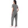 imageFruit of the Loom Womens Short Sleeve Tee and Pant 2 Piece Sleep Pajama SetHeather Grey