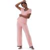 imageFruit of the Loom Womens Short Sleeve Tee and Pant 2 Piece Sleep Pajama SetSoft Pink