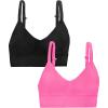 imageFruit of the Loom A Fresh Collection So Comfy 2Pack Womens Seamless Bralettes  Your New Everyday EssentialSugar PlumBlack Hue