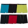 imageFruit of the Loom Boys 360 Stretch Boxer BriefsBoys  6 Pack  Micro Stretch  BlackYellowRed