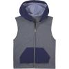 imageFruit of the Loom Boys Fleece Full Zip Sleeveless Vest Charcoal HeatherGhost Times Square Navy Stripe Small