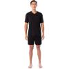 imageFruit of the Loom Mens 360 Stretch Sleeve VNeck Top and Short Sleep Pajama SetBlack
