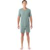 imageFruit of the Loom Mens 360 Stretch Sleeve VNeck Top and Short Sleep Pajama SetGreen