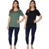 Crew - 2 Pack - Black/Hedge