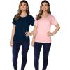 Crew - 2 Pack - Navy/Sweetheart Pink