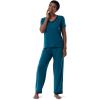 imageFruit of the Loom Womens Short Sleeve Tee and Pant 2 Piece Sleep Pajama SetTurquoise