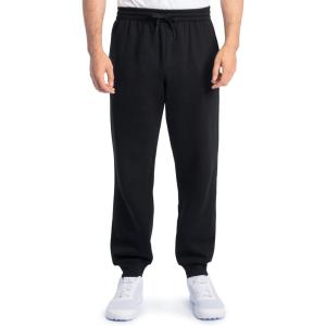 imageFruit of the Loom Best Collection Mens Fleece Elastic Bottom PantCotton Blend  Black