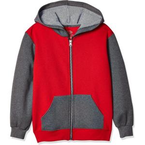 imageFruit of the Loom Boys Fleece Full Zip Hoodie Sweatshirt TRUE REDCHARCOAL HEATHERTIMES SQUARE NAVY STRIPE Small