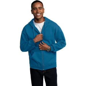 imageFruit of the Loom Eversoft Fleece Hoodies Pullover ampamp Full Zip Moisture Wicking ampamp Breathable Sizes S4xBlue