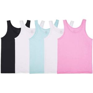 imageFruit of the Loom Girls Undershirts Camis Tank5 PackAssorted Small