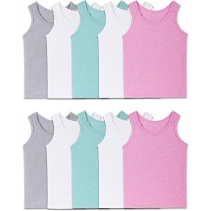 imageFruit of the Loom Girls Undershirts Camis ampamp TanksToddler Tank  10 Pack  Assorted