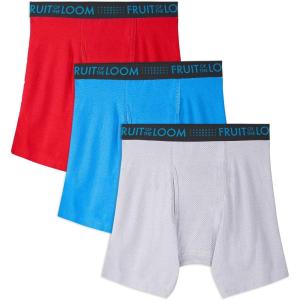 imageFruit of the Loom Mens Breathable Boxer Briefs Moisture Wicking Underwear Assorted Color MultipacksCotton Mesh  Colors May Vary
