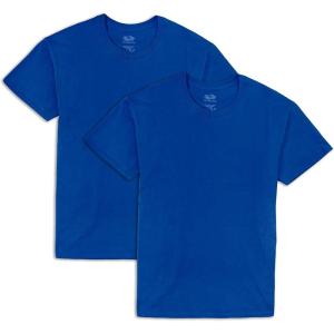 imageFruit of the Loom Mens Eversoft Cotton T Shirts Breathable ampamp Moisture Wicking with Odor Control Sizes S4x2 Pack Blue