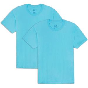 imageFruit of the Loom Mens Eversoft Cotton T Shirts Breathable ampamp Moisture Wicking with Odor Control Sizes S4x2 Pack Scuba Blue