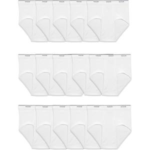 imageFruit of the Loom Mens Underwear Briefs Tag Free ampamp Moisture Wicking Assorted Color Multipacks15 Pack  White