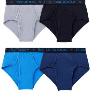 imageFruit of the Loom Mens Underwear Briefs Tag Free ampamp Moisture Wicking Assorted Color Multipacks4 Pack  Assorted Colors