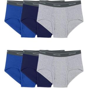 imageFruit of the Loom Mens Underwear Briefs Tag Free ampamp Moisture Wicking Assorted Color Multipacks6 Pack  Assorted  Big Man