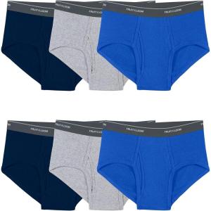 imageFruit of the Loom Mens Underwear Briefs Tag Free ampamp Moisture Wicking Assorted Color Multipacks6 Pack  Assorted Colors