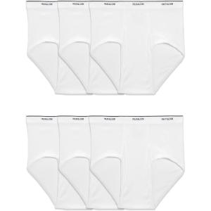 imageFruit of the Loom Mens Underwear Briefs Tag Free ampamp Moisture Wicking Assorted Color Multipacks6 Pack  White  Big Man