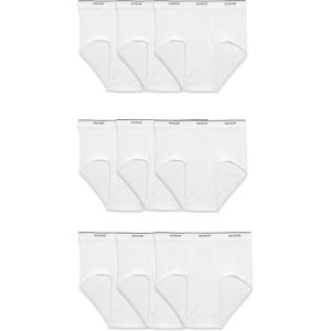 imageFruit of the Loom Mens Underwear Briefs Tag Free ampamp Moisture Wicking Assorted Color Multipacks9 Pack  White