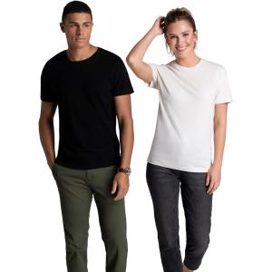 imageFruit of the Loom Recover Cotton TShirt Made with Sustainable Low Impact Recycled Fiber2 Pack  BlackIvory
