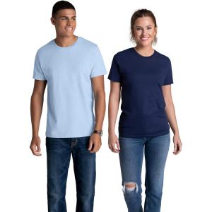 imageFruit of the Loom Recover Cotton TShirt Made with Sustainable Low Impact Recycled Fiber2 Pack  NavyOpen Air Blue