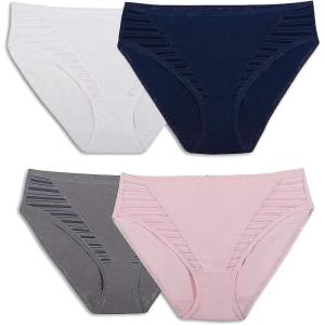 imageFruit of the Loom Womens Breathable Underwear Retired ColorsCoolblend  Hi Cut  4 Pack  Colors May Vary