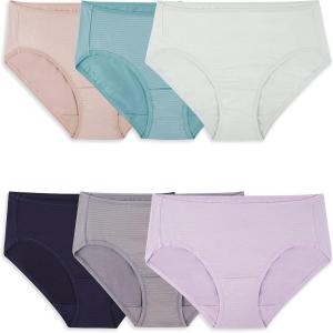 imageFruit of the Loom Womens Breathable Underwear Retired ColorsCooling Stripes  Hipster  6 Pack  Colors May Vary