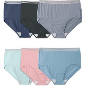 imageFruit of the Loom Womens Plus Size Underwear Briefs Designed to Fit Your CurvesBrief  Cotton  Colors May Vary