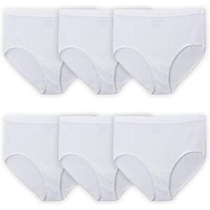 imageFruit of the Loom Womens Plus Size Underwear Briefs Designed to Fit Your CurvesBrief  Cotton  White