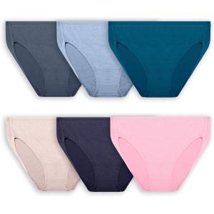 imageFruit of the Loom Womens Plus Size Underwear Briefs Designed to Fit Your CurvesHi Cut  Micro Mesh  Colors May Vary