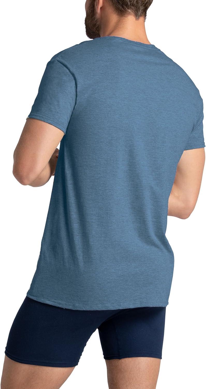 imageFruit of the Loom Mens Tee Undershirts Moisture Wicking ampamp Tag Free Short Sleeve Pocket TShirtsAssorted Earth Tones  3 Pack  Pocket