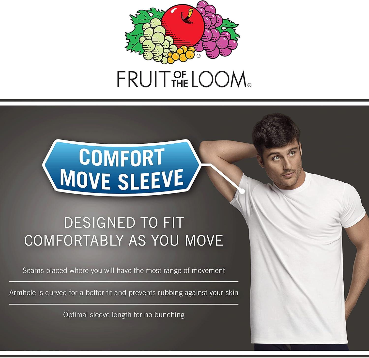 imageFruit of the Loom Mens Tee Undershirts Moisture Wicking ampamp Tag Free Short Sleeve Pocket TShirtsAssorted Earth Tones  6 Pack  Pocket