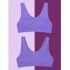 imageFruit of The Loom Girls Seamless Stretch Sports BraBz LilacLilasLight Grey Heather
