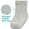 imageFruit of the Loom All Weather Baby ampamp Toddler Socks  Cotton Crew Socks with Grips for Boys Girls and UnisexGrey