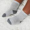 imageFruit of the Loom All Weather Baby ampamp Toddler Socks  Cotton Crew Socks with Grips for Boys Girls and UnisexGrey